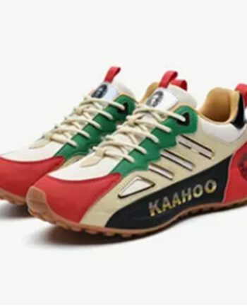 Dames Heren Unisex schoenen Groen-Rood-Beige-Zwart Maat 38.5 Ronde Neus & Gevoerde Rubberen Zool bij DEK Blauwestad