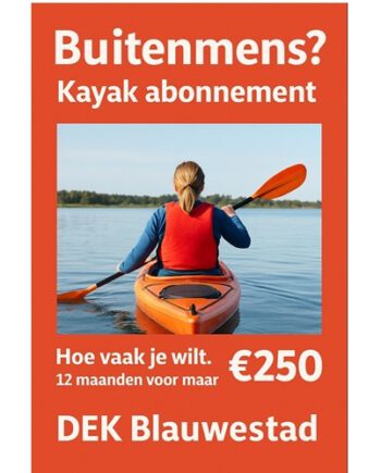 Kayak Abonnement Kayak wanneer het jou uitkomt. Onbeperkt kayakken, 12 maanden lang voor slechts €250