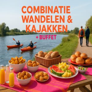 Wandelen & Kajyakken Buffet lunch of ontbijt terras Drinken Eten Kayakverhuur DEK Blauwestad Oldambt Groningen Nederland