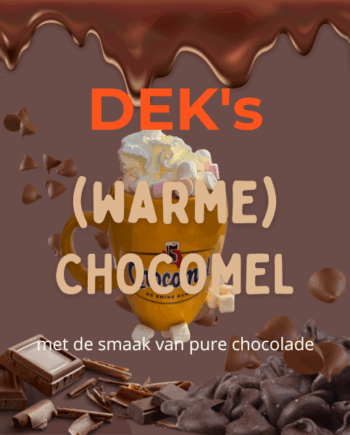 DEK's warme Chocomel met de smaak van pure chocolade Slagroom & Marshmallows Strand Zuid