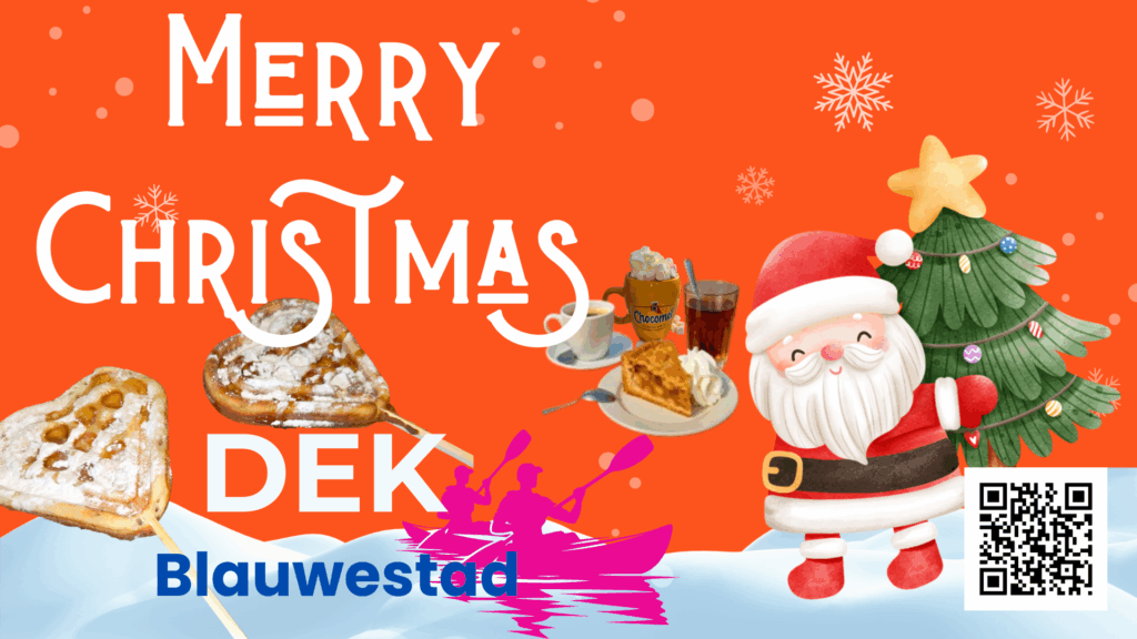 Merry Christmas DEK Drinken Eten Kayakverhuur Blauwestad